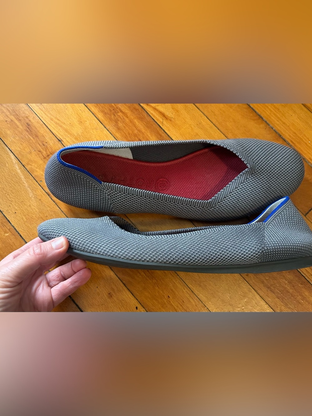 Rothy’s The Flat Women’s 11 Pebble Gray Grey Flats